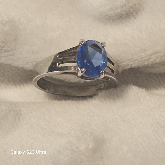 Jewelry - Sterling Silver Ring with Blue Gemstone